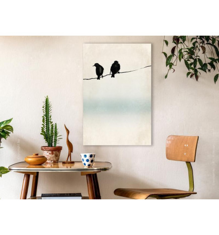 31,90 € Canvas Print - Frozen Sparrows (1 Part) Vertical