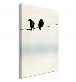 Canvas Print - Frozen Sparrows (1 Part) Vertical