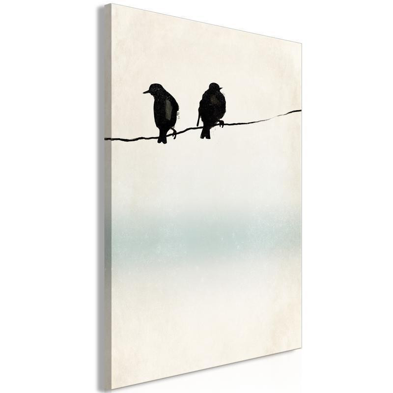 31,90 € Schilderij - Frozen Sparrows (1 Part) Vertical