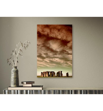 Schilderij - Clouds Over Stonehenge (1 Part) Vertical