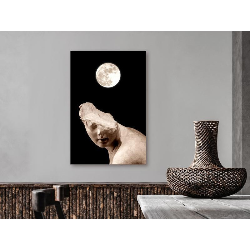 31,90 € Canvas Print - Moon and Statue (1 Part) Vertical