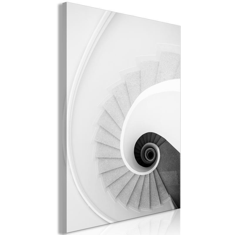 31,90 € Canvas Print - White Stairs (1 Part) Vertical