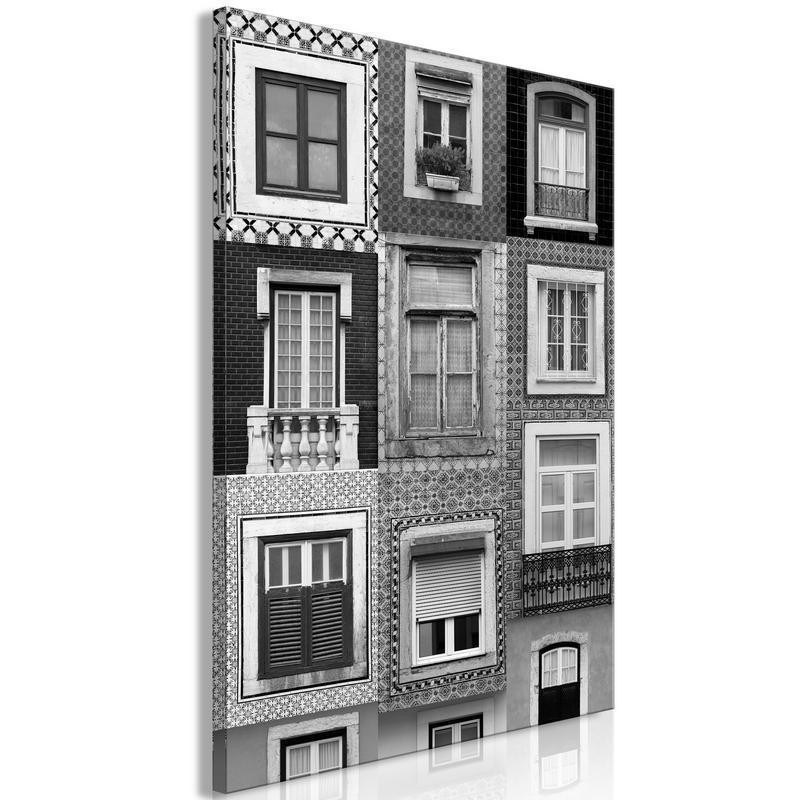 31,90 € Canvas Print - Patterned Windows (1 Part) Vertical