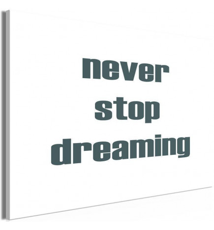 Canvas Print - Never Stop Dreaming (1 Part) Wide