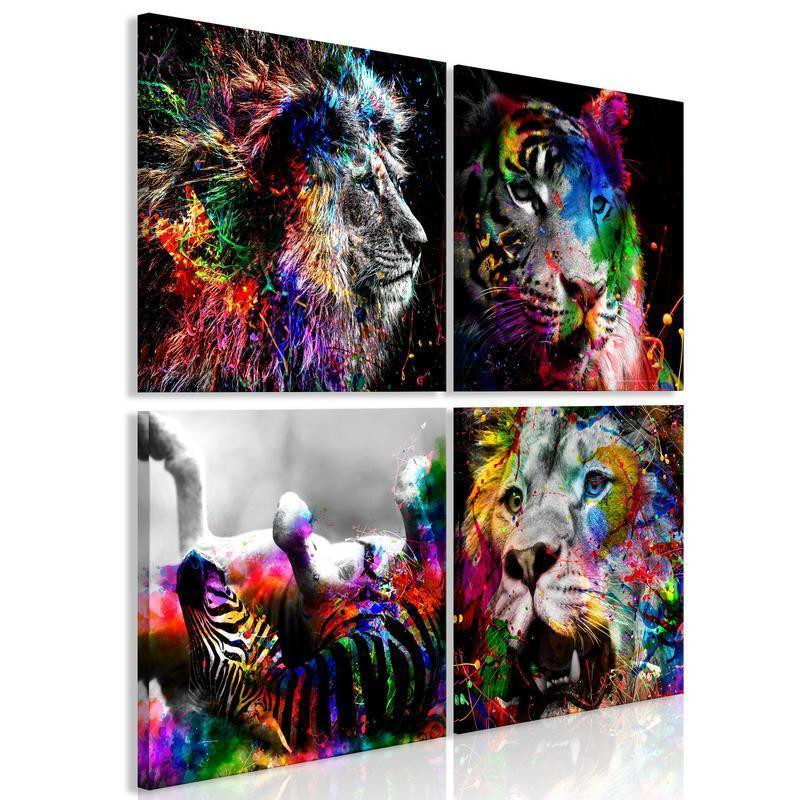 56,90 € Canvas Print - Wildness and Beauty (4 Parts)