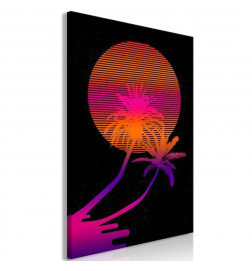 Canvas Print - Palm at Sunrise (1 Part) Vertical