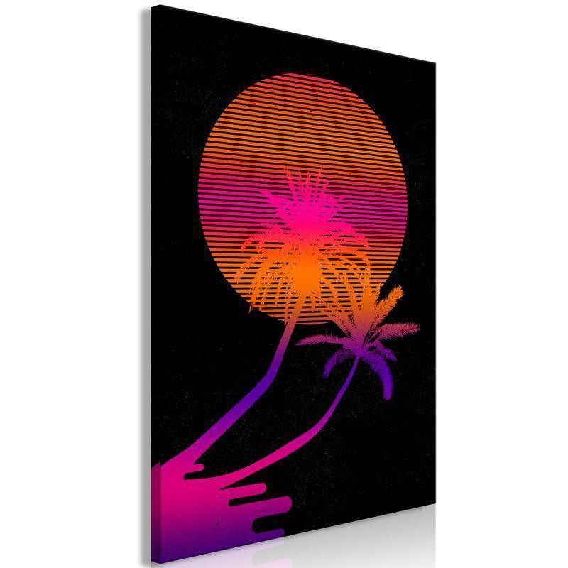 31,90 € Canvas Print - Palm at Sunrise (1 Part) Vertical