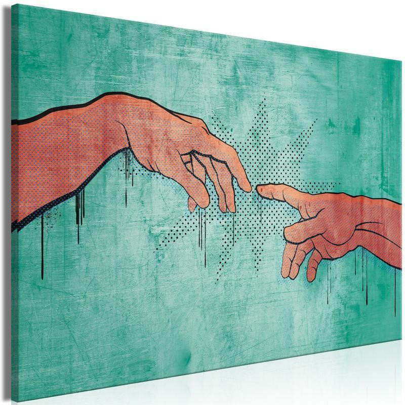 31,90 € Canvas Print - Electrifying Touch (1 Part) Wide