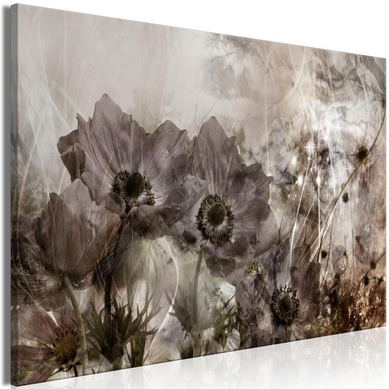 31,90 € Canvas Print - Anemones in Sepia (1 Part) Wide