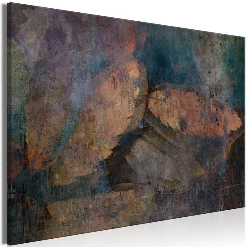61,90 € Canvas Print - Copper Leaves (1 Part) Wide