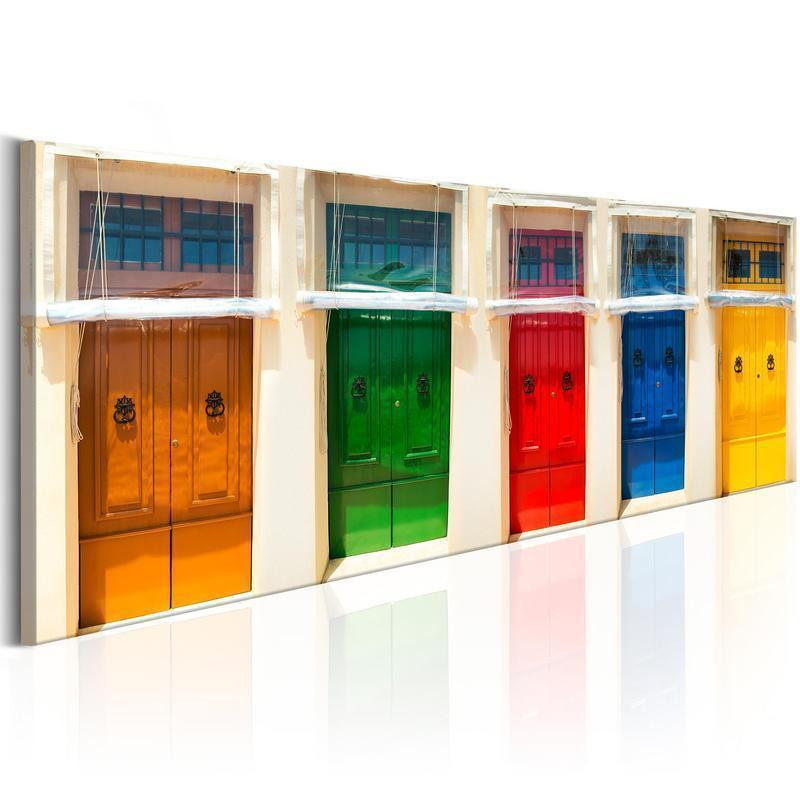 82,90 € Leinwandbild - Colourful Doors