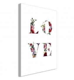 Canvas Print - Love in Flowers (1 Part) Vertical
