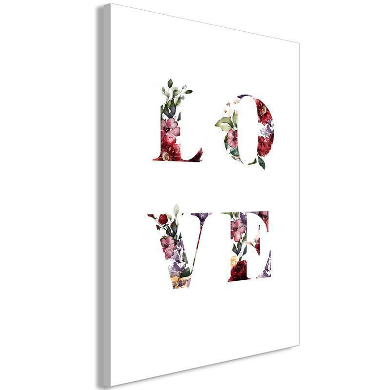 31,90 € Leinwandbild - Love in Flowers (1 Part) Vertical