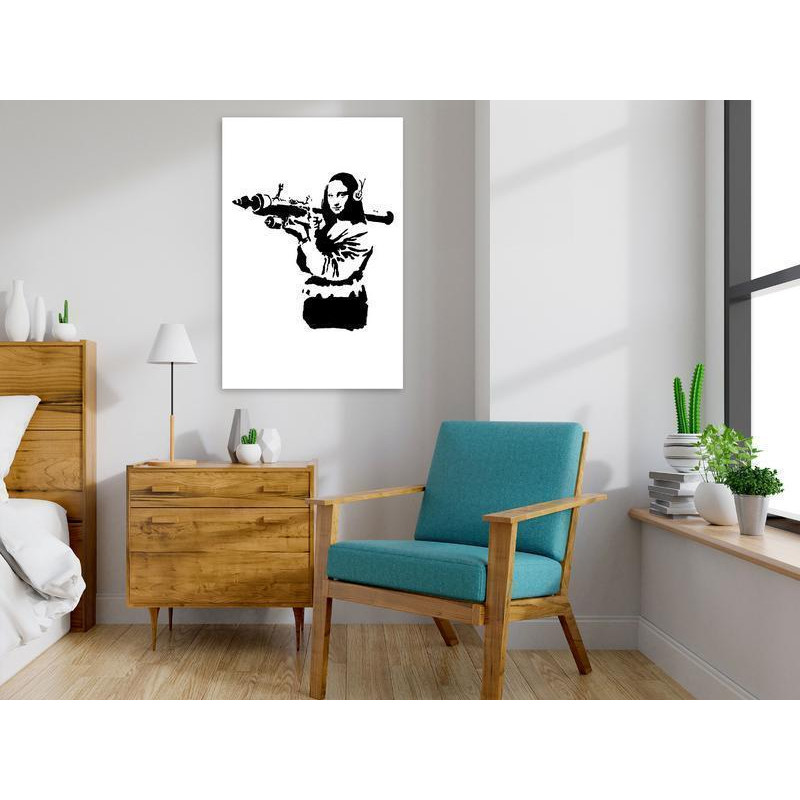 31,90 € Cuadro - Banksy Mona Lisa with Rocket Launcher (1 Part) Vertical