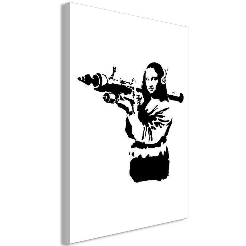 31,90 € Cuadro - Banksy Mona Lisa with Rocket Launcher (1 Part) Vertical