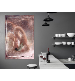 31,90 € Schilderij - Space Flamingo (1 Part) Vertical