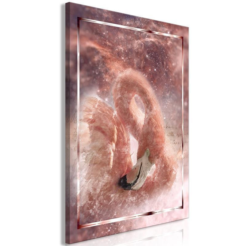 31,90 € Canvas Print - Space Flamingo (1 Part) Vertical