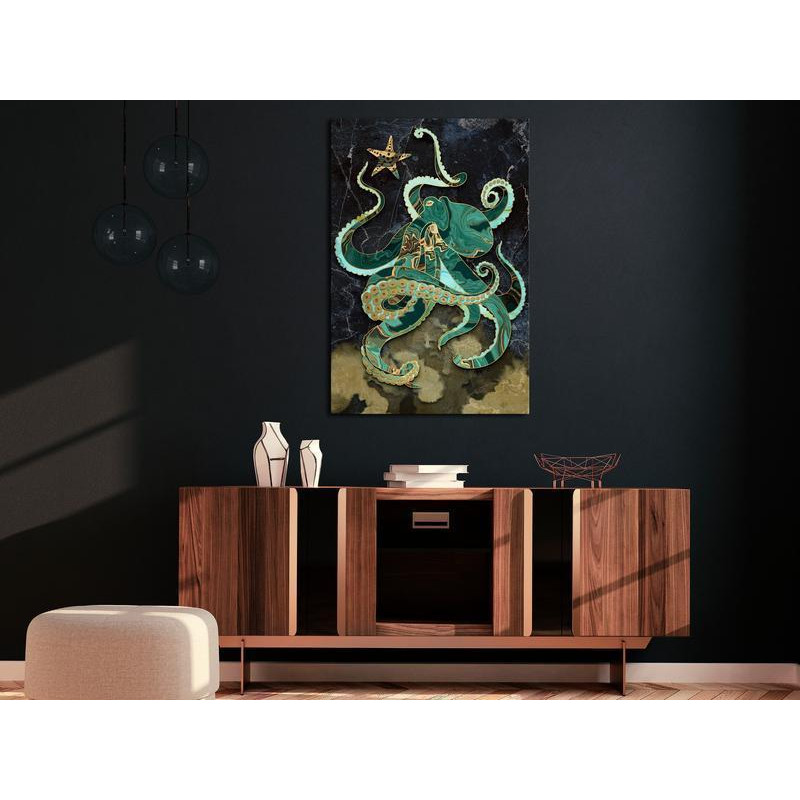 31,90 € Seinapilt - Marble Octopus (1 Part) Vertical