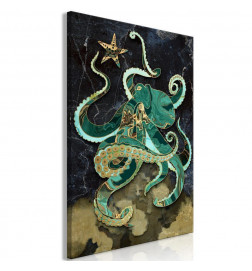 Schilderij - Marble Octopus (1 Part) Vertical