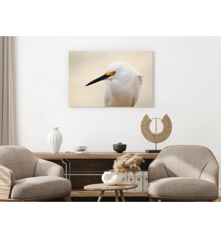 70,90 € Schilderij - Snowy Egret (1 Part) Wide