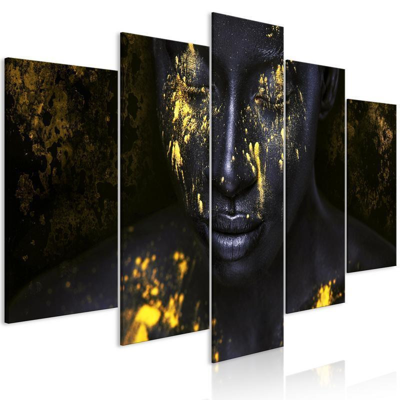70,90 € Canvas Print - Bathed in Gold (5 Parts) Wide