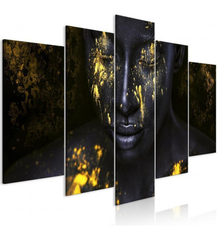 Tablou - Bathed in Gold (5 Parts) Wide