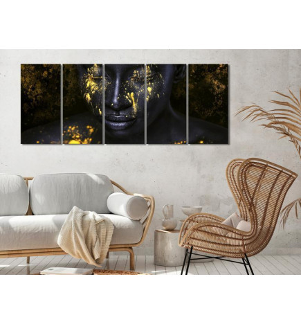 70,90 € Canvas Print - Bathed in Gold (5 Parts) Narrow
