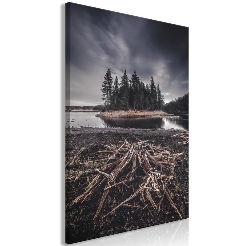 31,90 € Canvas Print - Wooded Island (1 Part) Vertical