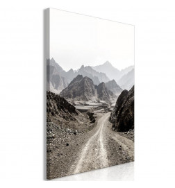 Schilderij - Trail Through the Mountains (1 Part) Vertical