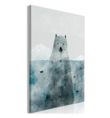 Schilderij - Polar Bear (1 Part) Vertical