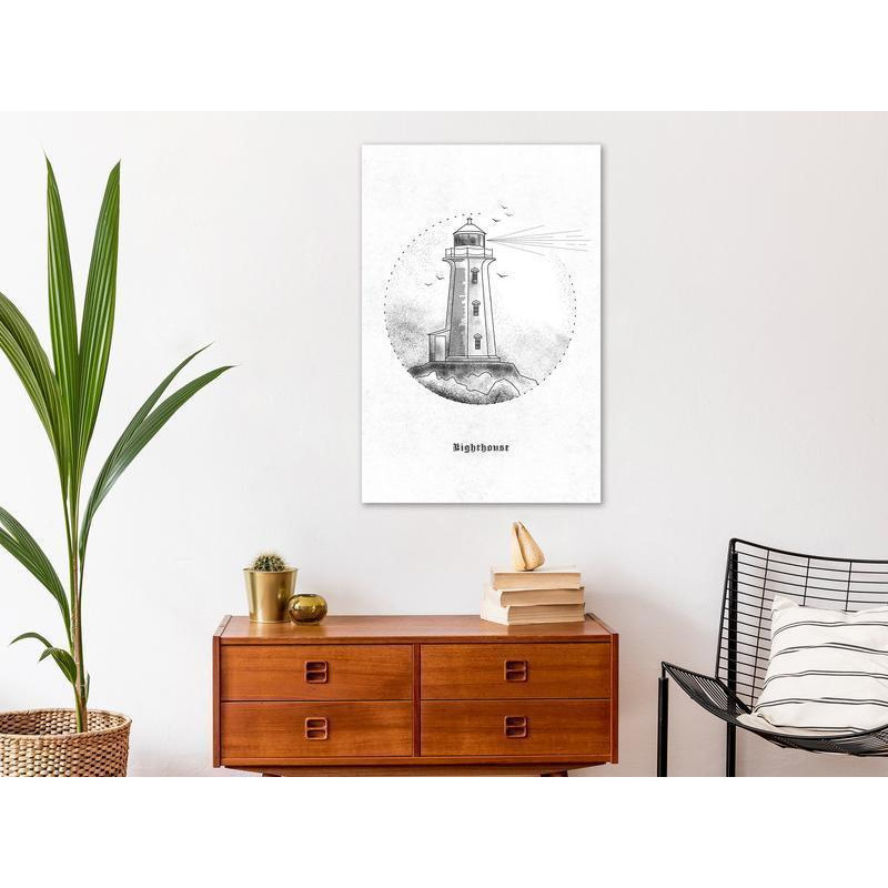61,90 €Tableau - Black and White Lighthouse (1 Part) Vertical