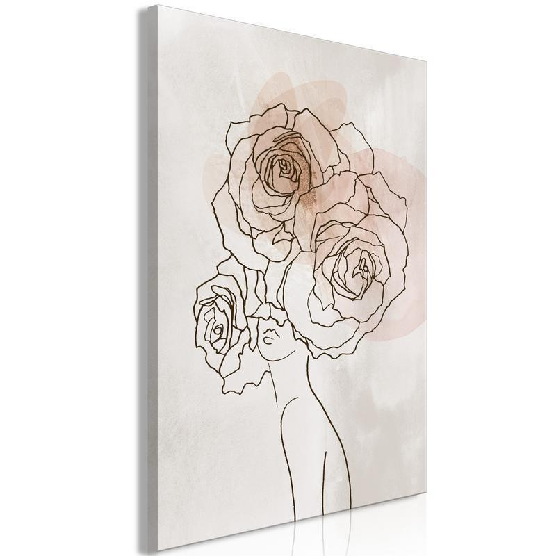 61,90 € Canvas Print - Anna and Roses (1 Part) Vertical