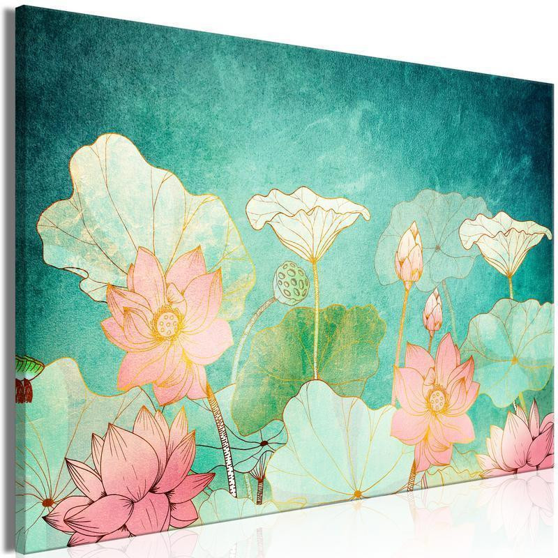 31,90 € Schilderij - Fairytale Flowers (1 Part) Wide