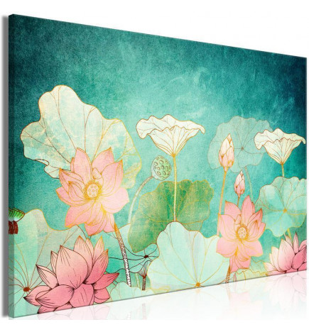 31,90 € Canvas Print - Fairytale Flowers (1 Part) Wide