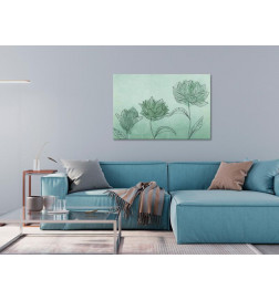 Canvas Print - Three Flowers (1 Part) Wide