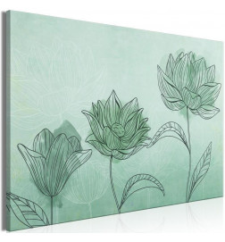 Canvas Print - Three Flowers (1 Part) Wide