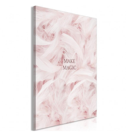 31,90 € Canvas Print - Pink Feathers (1 Part) Vertical