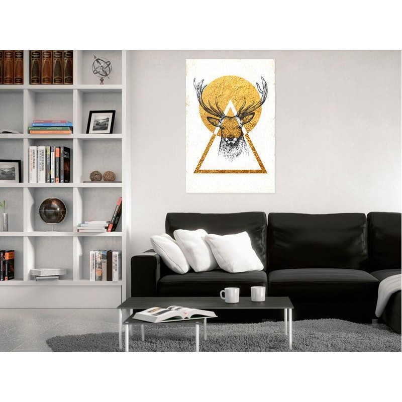 61,90 € Canvas Print - My Home: Golden Deer