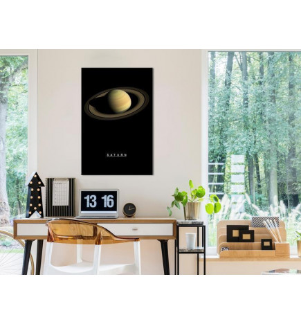Schilderij - Saturn (1 Part) Vertical
