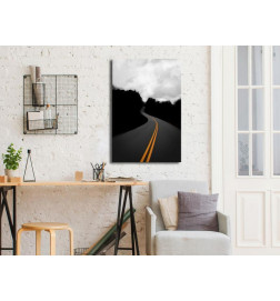 61,90 € Glezna - Path Between Trees (1-part) - Black and White Skyline Landscape