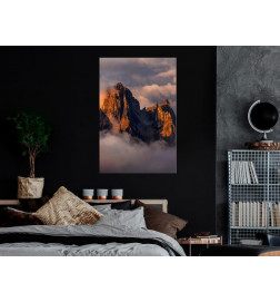 Canvas Print - Mountains in the Clouds (1 Part) Vertical