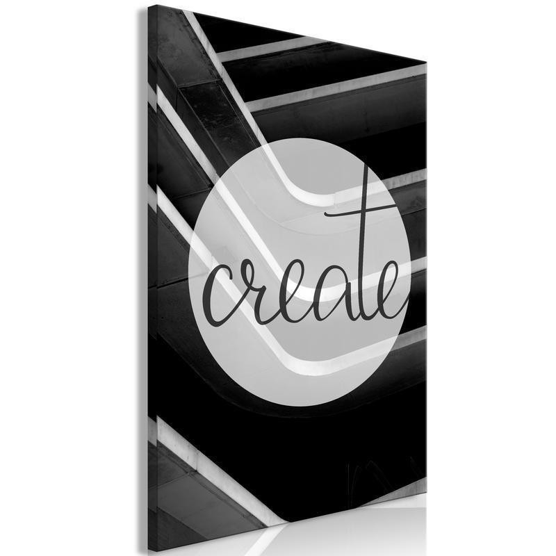 61,90 € Cuadro - Industrial Compositions (1-part) - English Text on Concrete Background