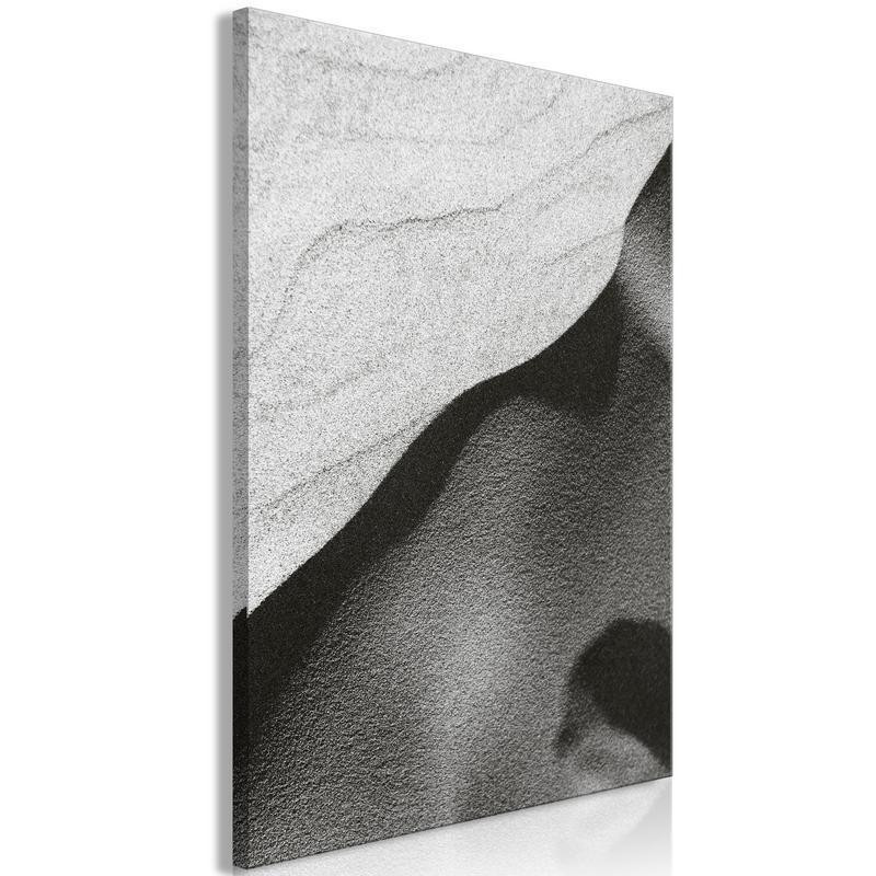 61,90 € Leinwandbild - Desert Shadow (1-part) - Black and White Landscape of Endless Sand