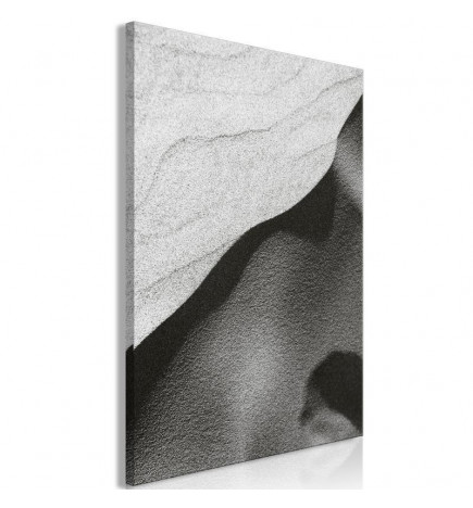 Canvas Print - Desert Shadow (1-part) - Black and White Landscape of Endless Sand