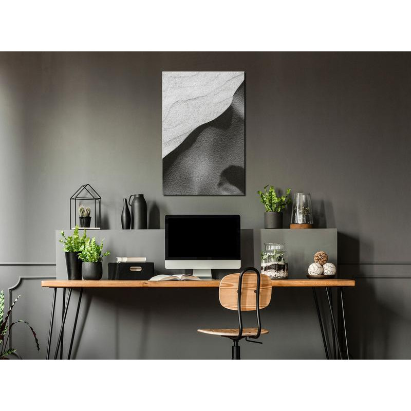 61,90 € Canvas Print - Desert Shadow (1-part) - Black and White Landscape of Endless Sand