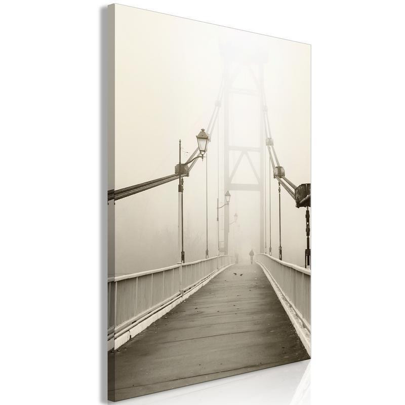 61,90 € Canvas Print - Bridge in the Fog (1 Part) Vertical