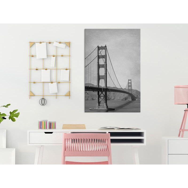 61,90 € Canvas Print - City Connecting Bridges (1-part) - Architecture Photography USA