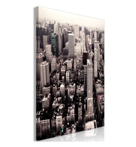 Canvas Print - Manhattan In Sepia (1 Part) Vertical
