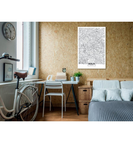 61,90 € Seinapilt - Map of Berlin (1 Part) Vertical
