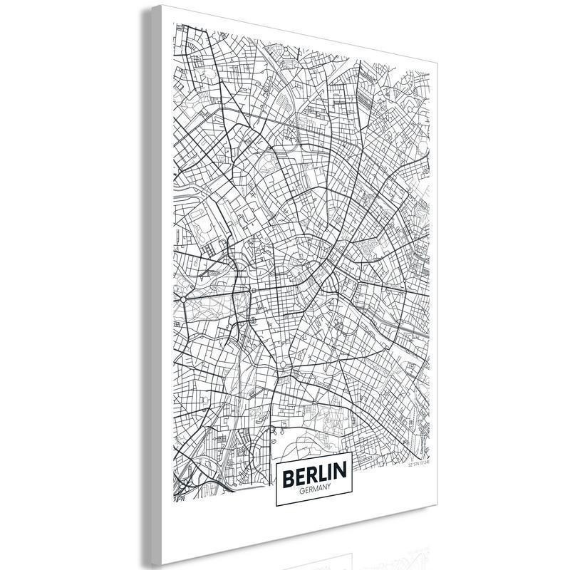 61,90 € Leinwandbild - Map of Berlin (1 Part) Vertical